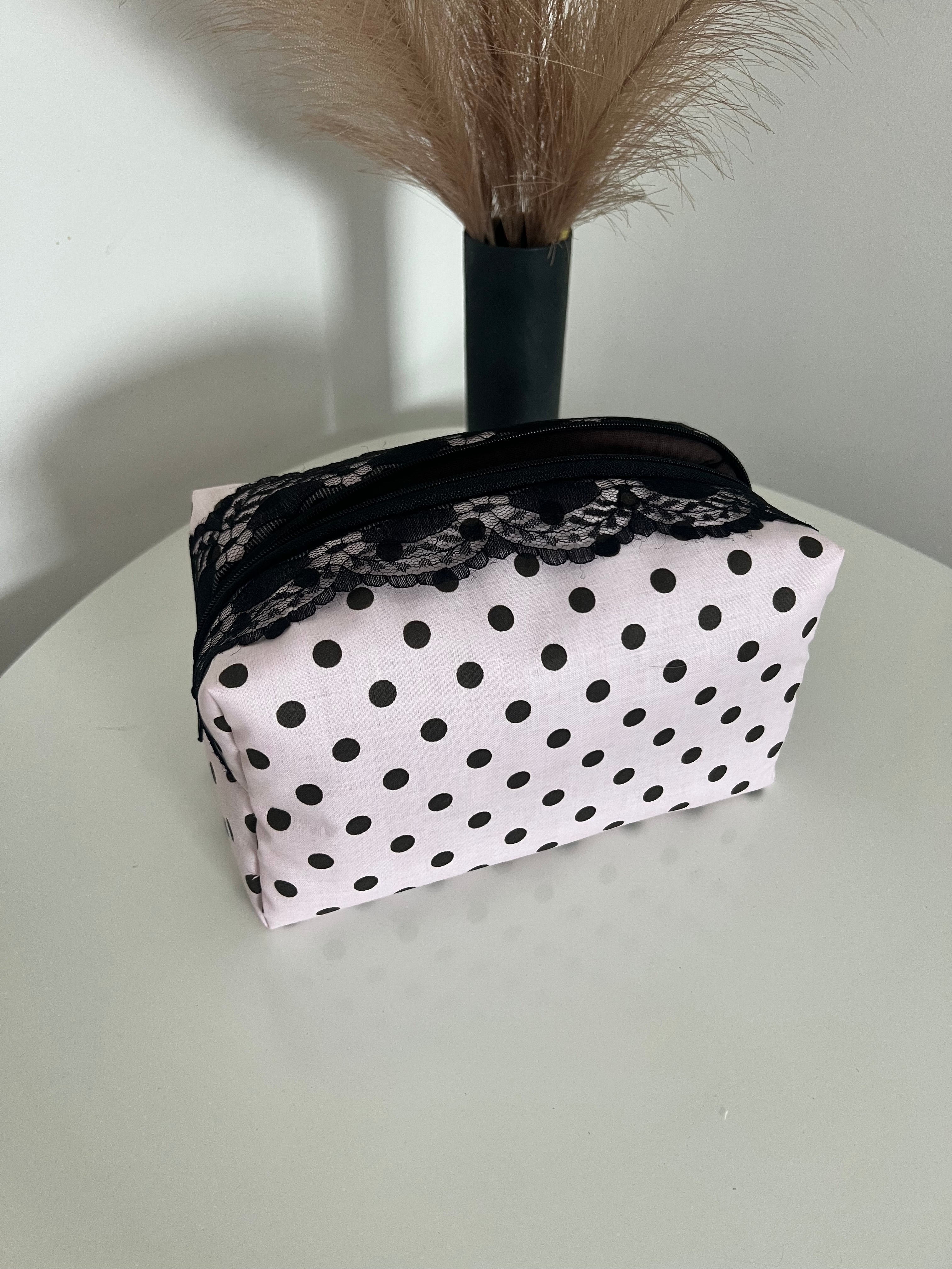 Kosmetyczka pink polka